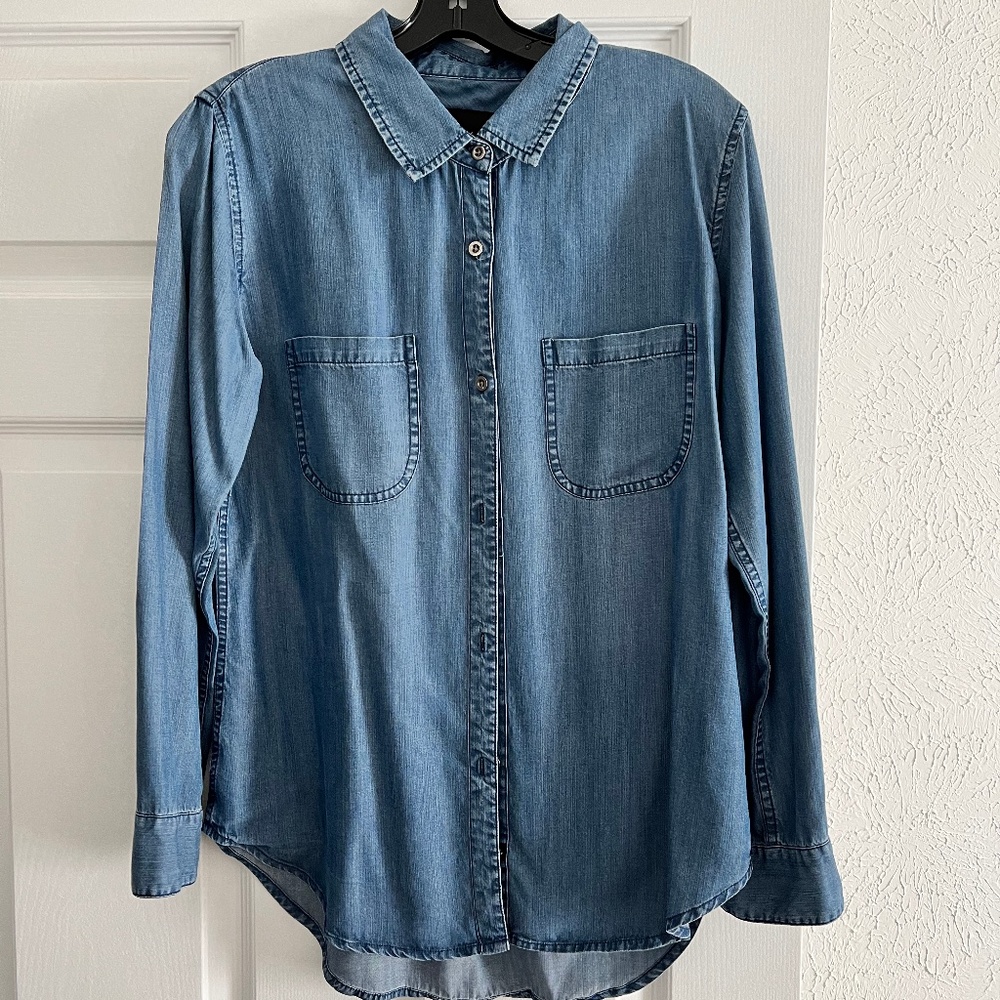 Rails Button Front Blouse